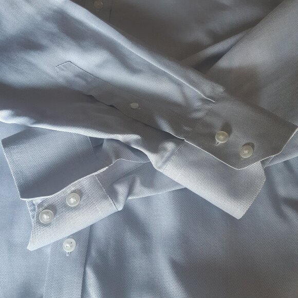 Hudson Room SZ 17.5 Slim Fit 100% Egyptian Cotton 80s 2 Ply Grey Men's Shirt - Picture 4 of 13